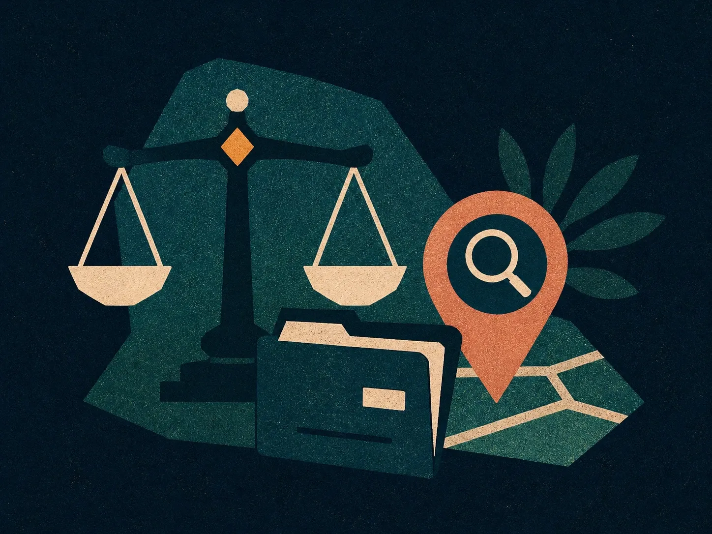 Watercolor illustration representing law firm seo